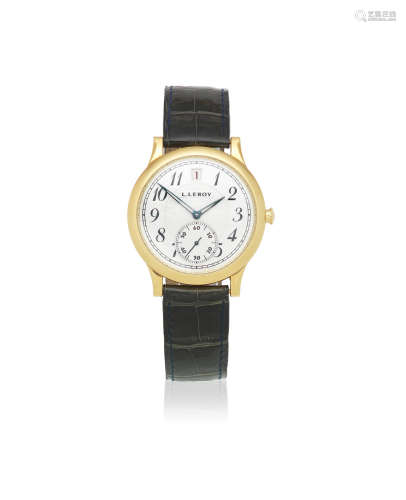 Circa 2010  L. Leroy. An 18K gold automatic calendar wristwatch
