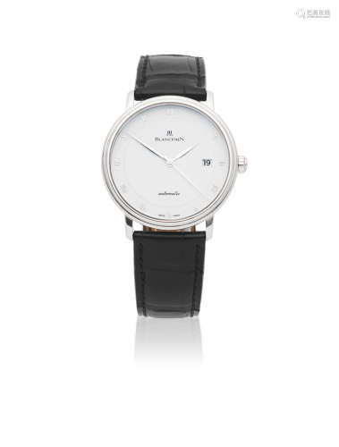 Villeret, Ref: 6223, Circa 2010  Blancpain. A stainless steel automatic calendar wristwatch
