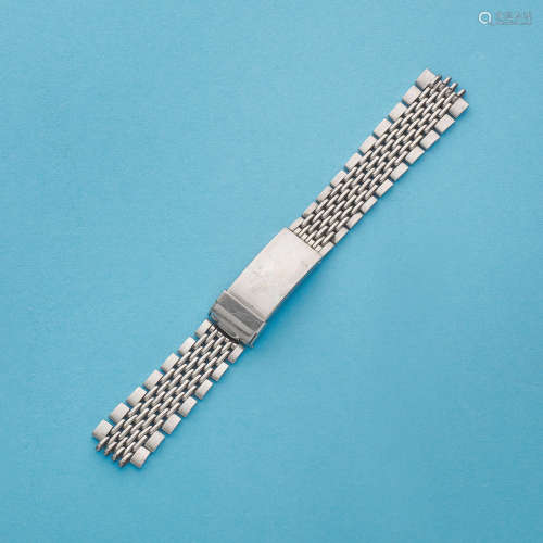 Circa 1971  A stainless steel Heuer Gay Frères 'rice link' bracelet