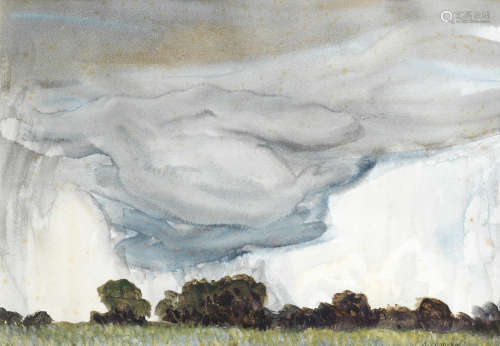 Rain clouds Sir George Clausen, RA, RWS(British, 1852-1944)