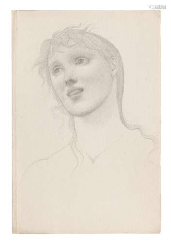 Study of the head of a woman for The Golden Stairs Sir Edward Coley Burne-Jones, Bt., ARA, RWS(British, 1833-1898)