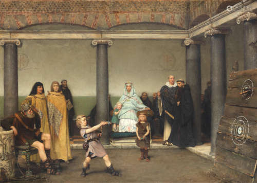 The Education of the Children of Clotilde and Clovis Sir Lawrence Alma-Tadema, OM, RA(British, 1836-1912)