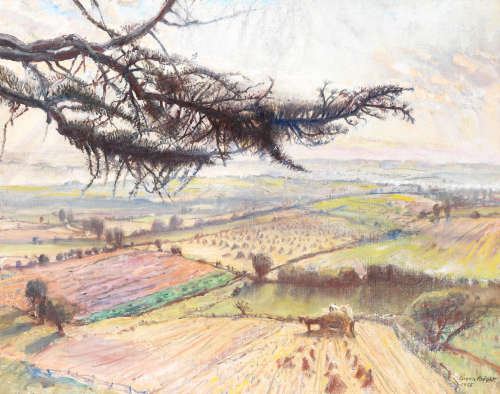 Harvesting, Malvern Dame Laura Knight, RA, RWS(British, 1877-1970)