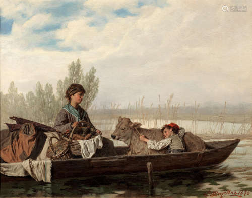 Off to market Pietro Pajetta(Italian, 1845-1911)
