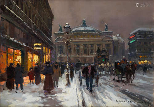 Place de l'Opéra, Paris Edouard Henri Leon Cortès(French, 1882-1969)