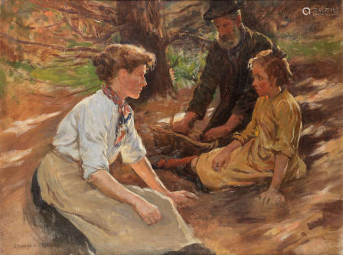A family picnic Stanhope Alexander Forbes, RA(British, 1857-1947)