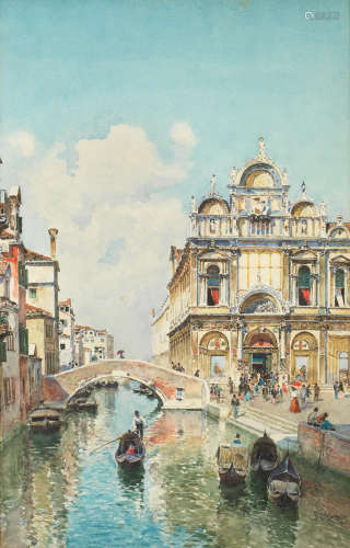 A View of The Scuola Grande di San Marco, Venice Federico del Campo(Peruvian, 1837-1927)