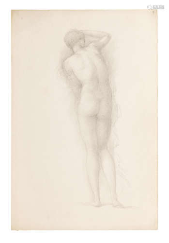 Study for the figure of Andromeda in the projected composition The Court of Phineus Sir Edward Coley Burne-Jones, Bt., ARA, RWS(British, 1833-1898)