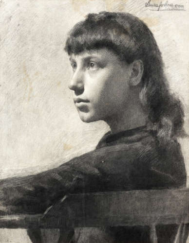 Study of a girl  Dame Laura Knight, RA, RWS(British, 1877-1970)