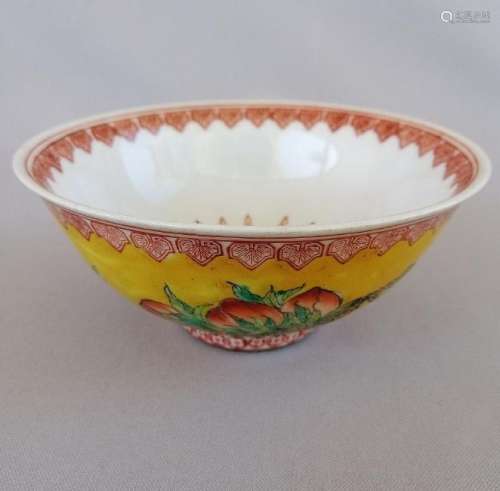 NICE CHINESE 20TH C. FAMILLE ROSE BOWL