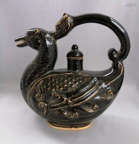 CHINESE SONG DYNASTY BLACK GLAZED POT