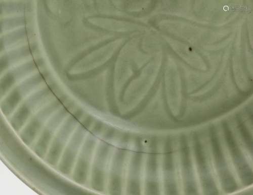 Huge Chinese Yuan Dynasty Long Quan Charger Plate