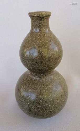 A CHINESE SONG DYNASTY XI KO KILN GOURD VASE