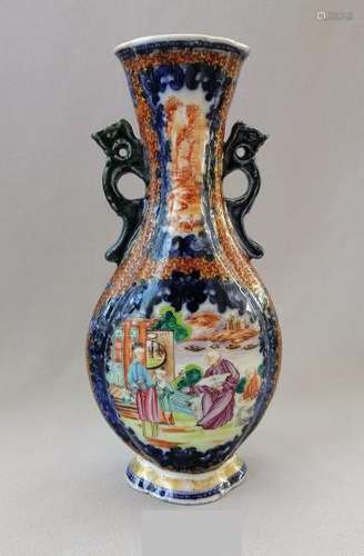 CHINESE QING QIAN LONG ROSE FAMILLE VASE