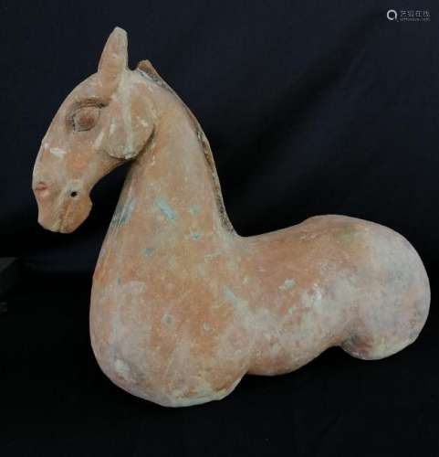 Chinese Han dynasty Terra cotta figure of a horse