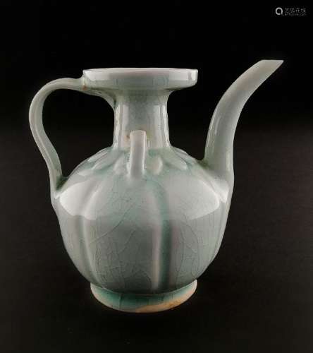 A CHINESE SONG DYNASTY CELADON HU TIAN EWER