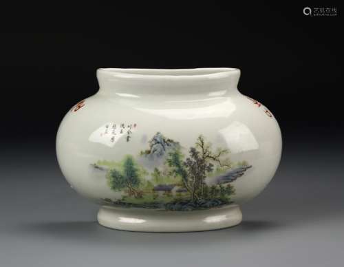 Chinese Famille Rose Wall Vase