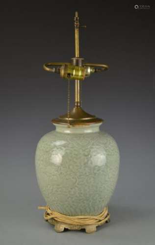Chinese Glazed Jar Lamp