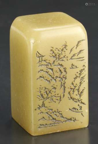 Chinese Carved Soap Stone Seal Chop
