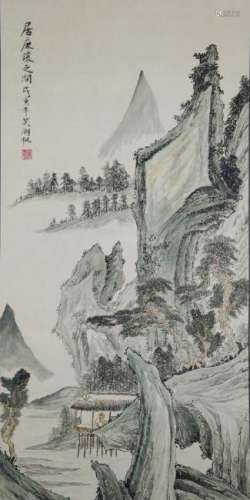 Chinese Scroll Painting of Landscape