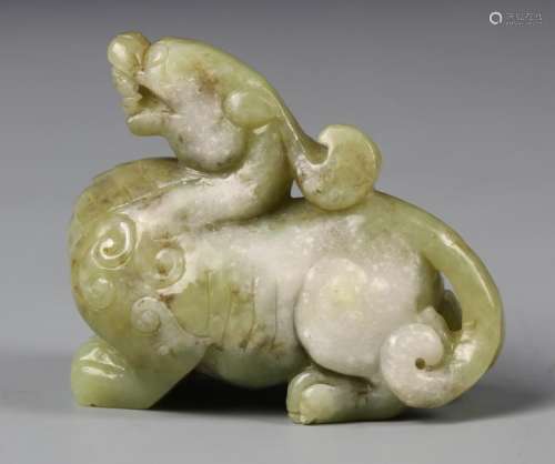 NOT FOUND Chinese Carved Jade Mythical Animal