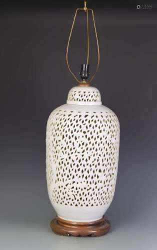 Chinese White glazed Lamp