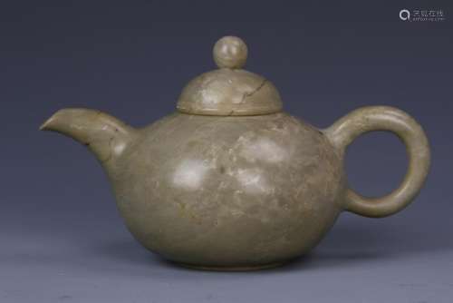 Chinese Antique Shoushan Stone Teapot
