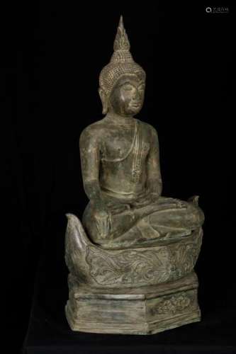 19th Century Sukhothai Enlightenment Buddha in Boat