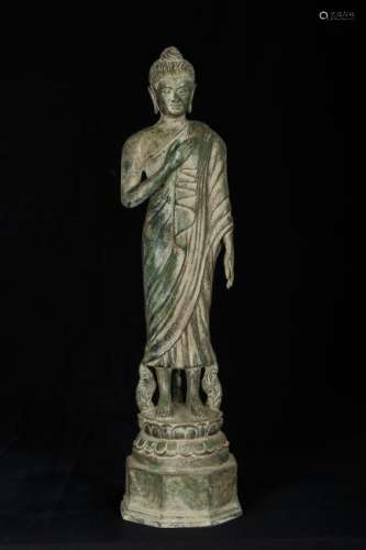 19th Century Bronze Ghandara Buddha