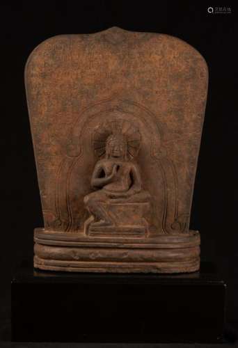 Thai Stele with Teaching Buddha