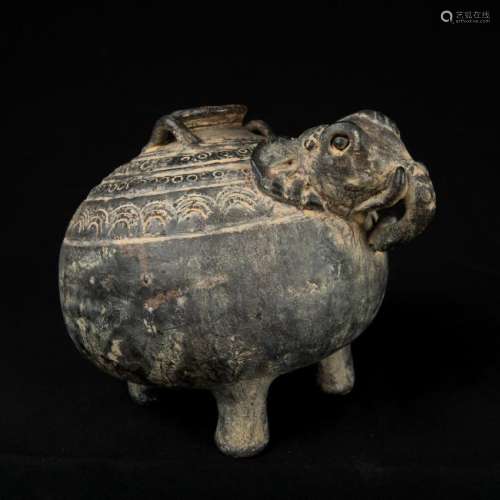 17th - 18th Century Limestone Standing Elephant Pot