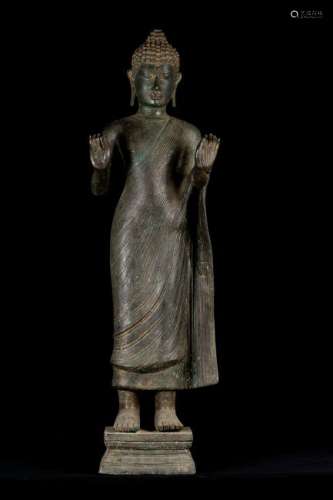 18th Century Bronze Thai Teaching Buddha