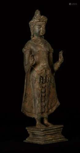 18th Century Chinese Bronze Abhaya Protection Buddha