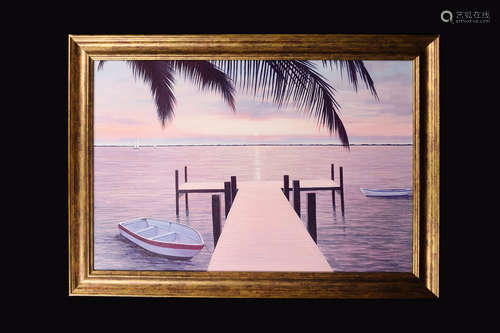 An Oil Painting on Canvas with Frame 