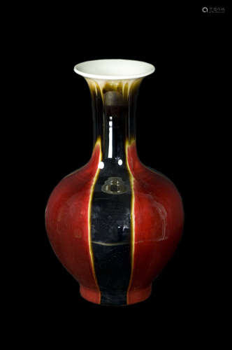 Chinese Jingdezhen Transmutated Glazed Porcelain Long Neck Vase