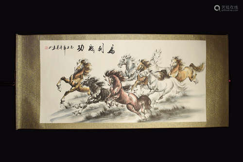 [Chinese] A Scroll Painting of Horses