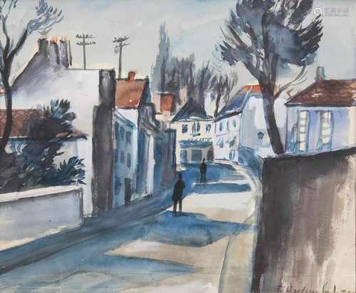 Franz Heckendorf(Berlin 1888 - Berlin 1962)Stille StraßeGouache, 37 x 45 cm, r. u. sign. u. dat.