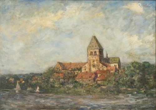 Karl Gatermann(Mölln 1883 - Lübeck 1959)Ratzeburger DomÖl/Lw., 60,5 x 80 cm, r. u. sign. K.