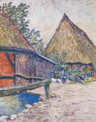 Heinrich Blunck-Heikendorf(Kiel 1891 - Kiel 1963)Trüber TagÖl/Karton, 59 x 48 cm, r. u. sign. und