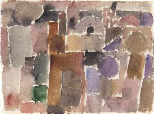 Eduard Bargheer(Hamburg 1901 - Hamburg 1979)Ischia, Forio am AbendAquarell, 31,5 x 43,5 cm, r. u.