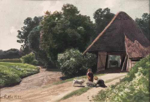 Valentin Ruths(Hamburg 1825 - Hamburg 1905)Norddeutsche LandschaftenVier Aquarelle, 13 bis 21,5 x