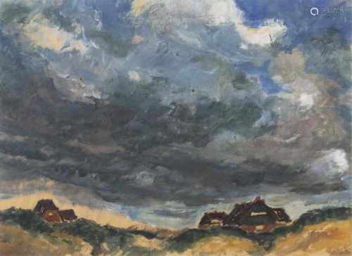 Lieselotte Klose(Magdeburg 1918 - Magdeburg 2010)Wolken über HiddenseeGouache, 44 x 59 cm, r. u.