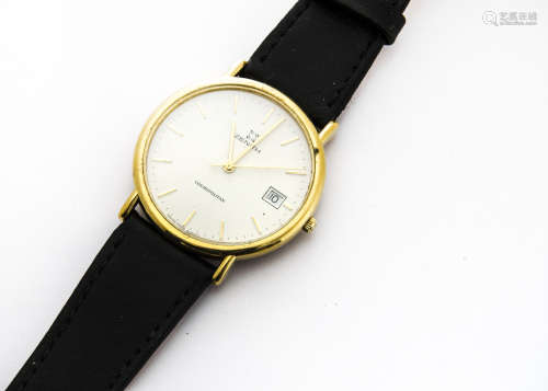 A modern Zenith Cosmopolitan gilt and stainless steel gentleman's wristwatch, 35mm case, appears