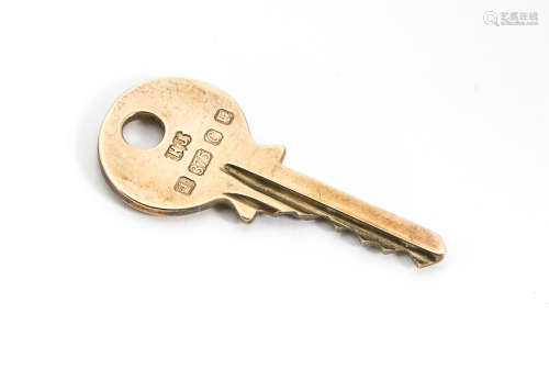 A 9ct gold house key, 12g