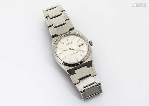 A c1970s Rolex Datejust Oysterquartz stainless steel gentleman's wristwatch, 37mm case, ref.