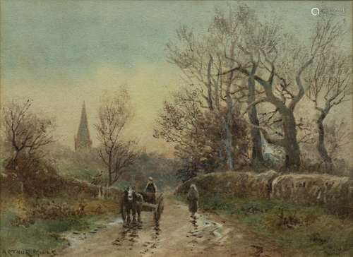 Watercolours/Drawings (19th/20th Century) landscapes and rural scenes, some signed examples (7)