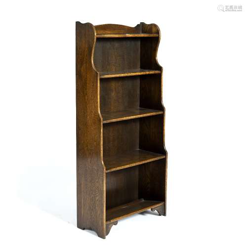 Oak open bookcase 19th Century, fitted with five shelves, 53.5cm across x 118cm high