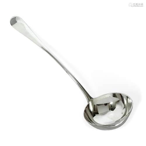 Silver rat tail patterned ladle (monogrammed), London 1898, 271 grams