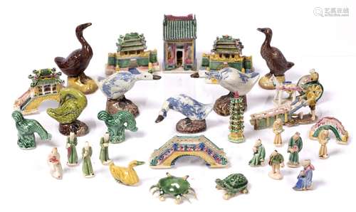 Collection of miniature Chinese pottery pieces