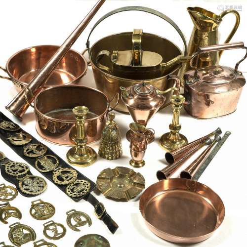 Large collection of brass and copper Victorian and later